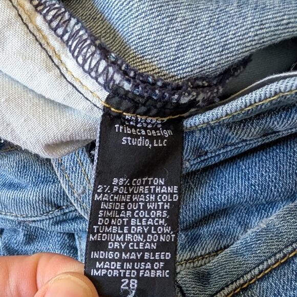 NILI LOTAN Julie Denim Pleated Trouser Shorts in Blue Fadded Wash, size 28 - Picture 9 of 9